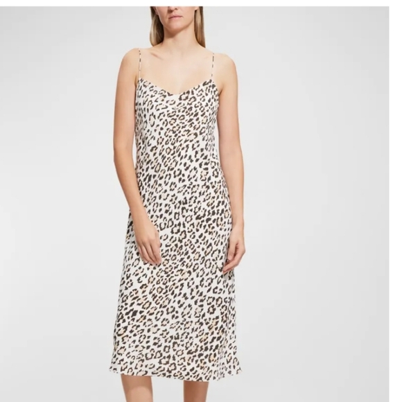 Theory Dresses & Skirts - NEW Women's Theory Slip Dress Small Natural Classic Leopard